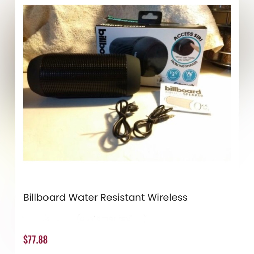 💥HOST PICK💥**NEW** Billboard Water Resistant Wireless Speaker Model BB2833